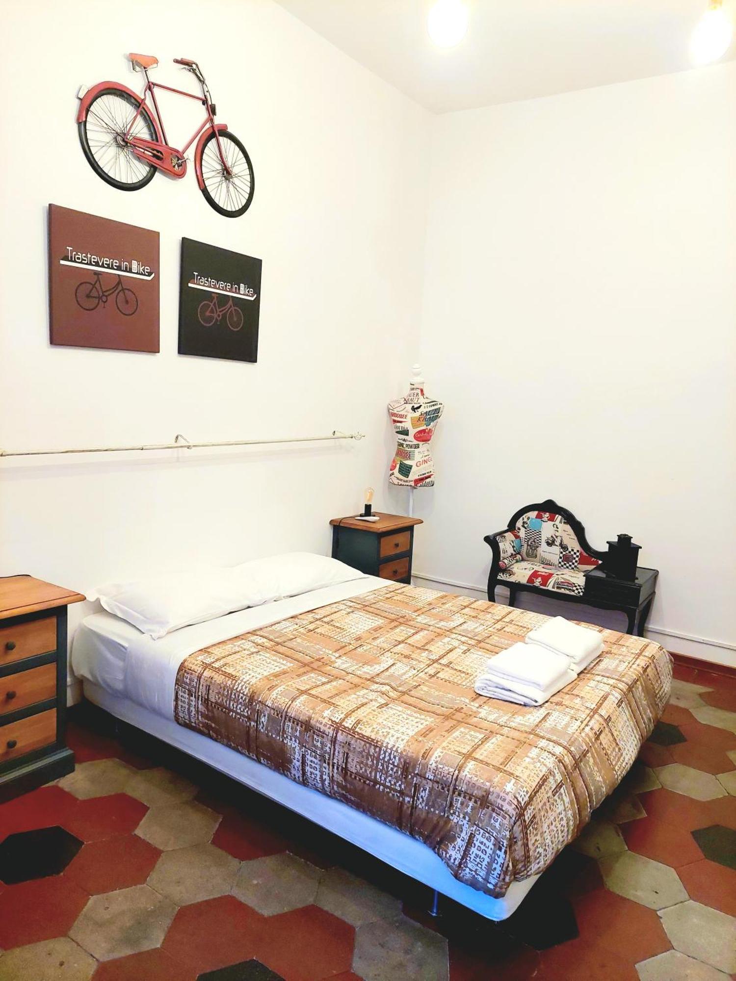 Trastevere In Bike - Con Wi-Fi E Ac Rome Luaran gambar